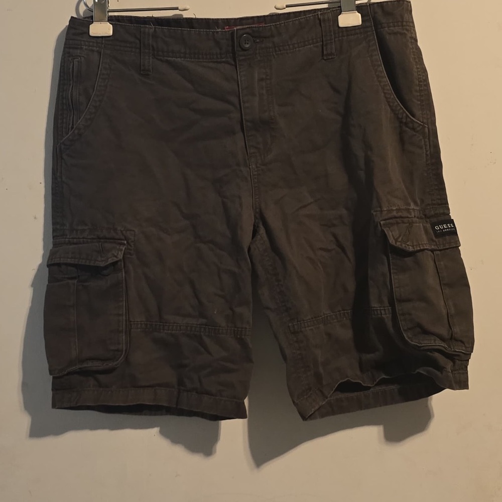 Guess Dark Brown Cargo Shorts